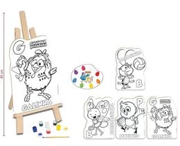 Nig Brinquedos Kit de Pintura Infantil com Cavalete Galinha Pintadinha