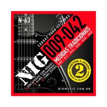 NIG N63 Encordoamento Guitarra Elétrica 009042 Níquel Aço Pack Duplo NIG N63 Encordoamento Guitarra Elétrica 009042 Níquel Aço Pack Duplo