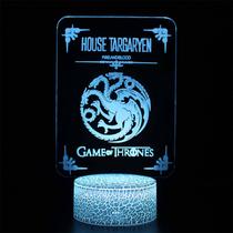 Night Light 3D LED Games Of Thrones Color Changing para crianças