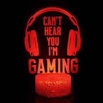 Night Light 3D LED Illusion Can't Hear You I am Gaming Anime Night Light 3D LED Illusion Can't Hear You I am Gaming Anime