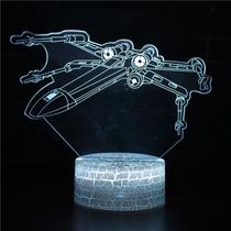 Night Light 3D LED Warships que muda de cor para crianças com base