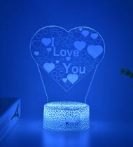 Night Light 3D Valentine's Day Heart com controle remoto Night Light 3D Valentine's Day Heart com controle remoto