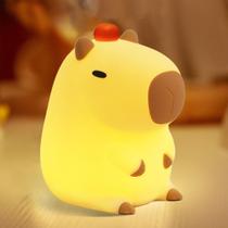 Night Light Amonite Capybara Cute Orange Silicone Kids