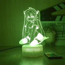 Night Light Anime Hatsune Miku 3D para sala de estar doméstica Night Light Anime Hatsune Miku 3D para sala de estar doméstica