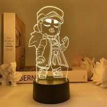 Night Light Brawls Stars Fans LED 3D que muda de cor para crianças Night Light Brawls Stars Fans LED 3D que muda de cor para crianças