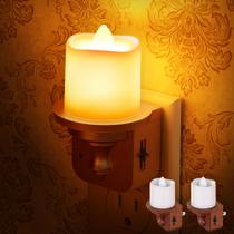 Night Light Briignite Candle Night Light Amber, pacote com 2