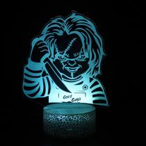 Night Light Childs Plays Chucky 3D LED que muda de cor