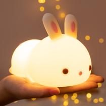 Night Light One Fire Bunny para crianças, 16 cores, recarregável
