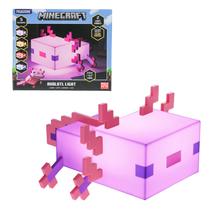 Night Light Paladone Minecraft Axolotl com 5 modos de cores