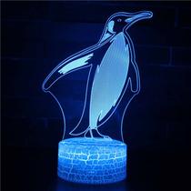 Night Light Penguins 3D com mudança de cor LED para crianças 5V