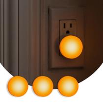 Night Lights Loftie Plug-in Wall, 0,5 W, âmbar quente, 2000 K, pacote com 3