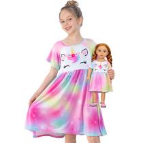 Nightgown Play Tailor Doll and Girl combinando 8-9 anos