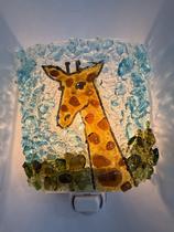 Nightlight Reborn Glass Giraffe Vidro reciclado com 12,7 cm de altura