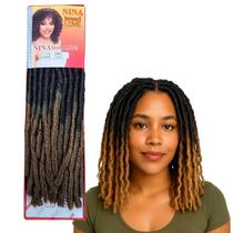 Nina Soft Dread 72 Gramas Kit C/ 2 Cabelo Crochet Braids Entrelace Cacheado Volumoso Natural
