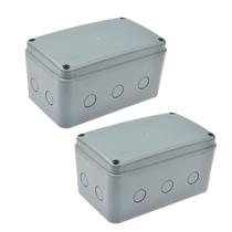 Nineleaf Kit com 2 Caixas de Passagem em Plástico ABS à Prova de Poeira e Água IP66 para Uso Externo, Gabinete Elétrico Universal Cinza 181 x 111 x 100 mm, compatível com prensa-cabos de 20 mm Nineleaf Kit com 2 Caixas de Passagem em Plástico ABS à Prova de Poeira e Água IP66 para Uso Externo, Gabinete Elétrico Universal Cinza 181 x 111 x 100 mm, compatível com prensa-cabos de 20 mm