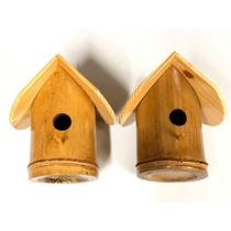 Ninho Casa de Bambu Gigante Pássaros Canários Artesanato (2un) - Cia dos Ninhos