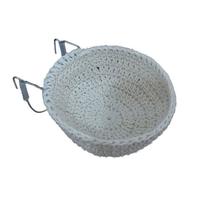 Ninho Crochê com Suporte Vertical - Canário de Porte - York Ninho Crochê com Suporte Vertical - Canário de Porte - York