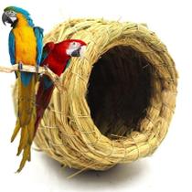 Ninho De Pássaro Artesanal De Palha Natural, Casa Para Pombos E Papagaios, Quarto Quente Para