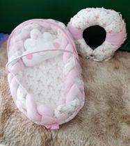 Ninho e almofada rosa 2 peças