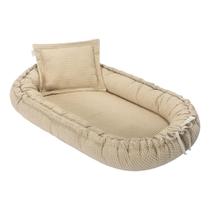 Ninho Franzido Favo C/ Travesseiro Exclusivo Waffle 100% Algodão - 02 Peças Ninho Franzido Favo C/ Travesseiro Exclusivo Waffle 100% Algodão - 02 Peças