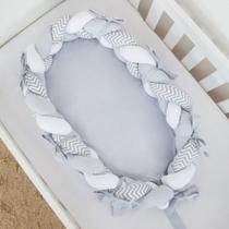 Ninho para Bebê Chevron Cinza 3 Peças Ninho para Bebê Chevron Cinza 3 Peças