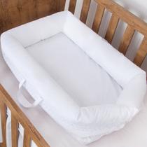 Ninho para Bebê Redutor de Berço Luxo Pérola Branco