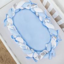 Ninho para Bebê Trança Gota de Amor Azul 3 Peças