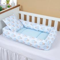 Ninho Redutor com Almofada De Berço Para Bebê Menino Urso Baloeiro