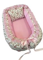 Ninho Redutor De Bebê - Floral Menina Luxo - Cacau Baby Confecções