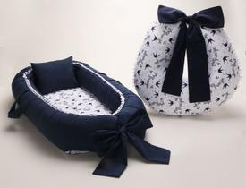 Ninho Redutor De Berço Almofada De Amamentação Príncipe Marinho Ninho Redutor De Berço Almofada De Amamentação Príncipe Marinho