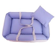 Ninho Redutor de berço Chevron Cinza com azul