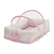 Ninho Redutor de Berço com Mosquiteiro Rosa - Tiquinho Baby