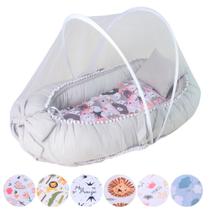 Ninho Redutor de Berço com Mosquiteiro Tela Protetora Bebê Menina Menino