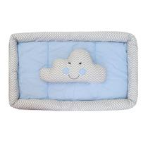 Ninho Redutor de Berço e Almofada Nuvem Azul - HAPPY BABY