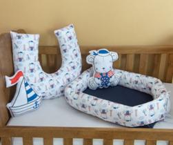 Ninho redutor de berço marinheiro 04 peças Ninho redutor de berço marinheiro 04 peças