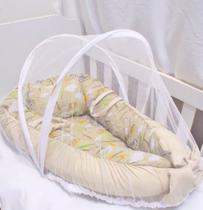 Ninho Redutor de Berço para Bebê com Mosquiteiro Várias Estampas