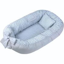 Ninho Redutor de Berço Para Bebe Recem Nascido Capa Removivel com Zíper Com Alça 100% Algodão