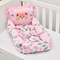 Ninho Redutor Encanto Cabeçeira Com Bordado Ursinha Lacinho - eva enxovais