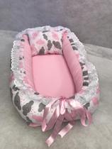 Ninho Redutor para bebe -Super Confortável- Chuva de Amor - Rosa