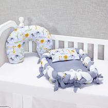 Ninho Trança Redutor+ Almofada Amamentação Safari Cinza Ninho Trança Redutor+ Almofada Amamentação Safari Cinza