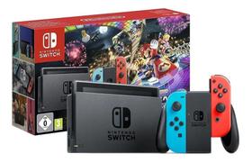 Nintendo Switch LCD + Mario Kart 8 Deluxe + Joy-Com Neon Blue e Neon Red + 3 Meses de Assinatura Digital Nintendo Switch Online