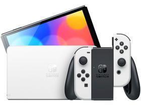 Nintendo Switch OLED 64GB Branco - 1 Par de Controles Joy-Con 7.0”