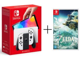 Nintendo Switch OLED 7.0" 64Gb Joy-Con Branco + Jogo Zelda Tears of Kingdom