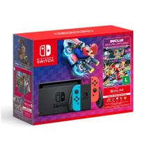 Nintendo Switch V2 NEON Mario Kart 8 DX + 3MO