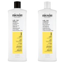Nioxin Sistema 1 Scalp + Hair Shampoo 1000ml e Condi 1000ml