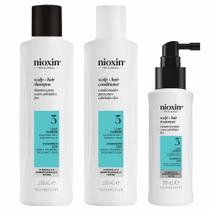 Nioxin System 3 Kit - Shampoo + Condicionador + Tratamento Nioxin System 3 Kit - Shampoo + Condicionador + Tratamento