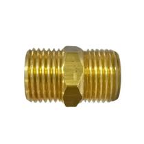 Niple 1/4 NPT Macho x 1/4 NPT Macho em Aço - Lubefér