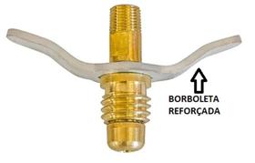 Niple borboleta latão p13 botija regulador reforçada Niple borboleta latão p13 botija regulador reforçada