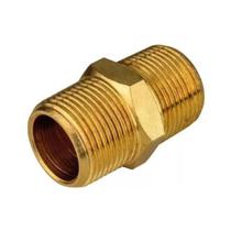 Niple Duplo Conexão Latão 1/2 Npt Instalação Gás Pex 2 unidades