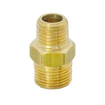 Niple Duplo Latão Redução 1/2" NPT x 1/4" NPT Macho